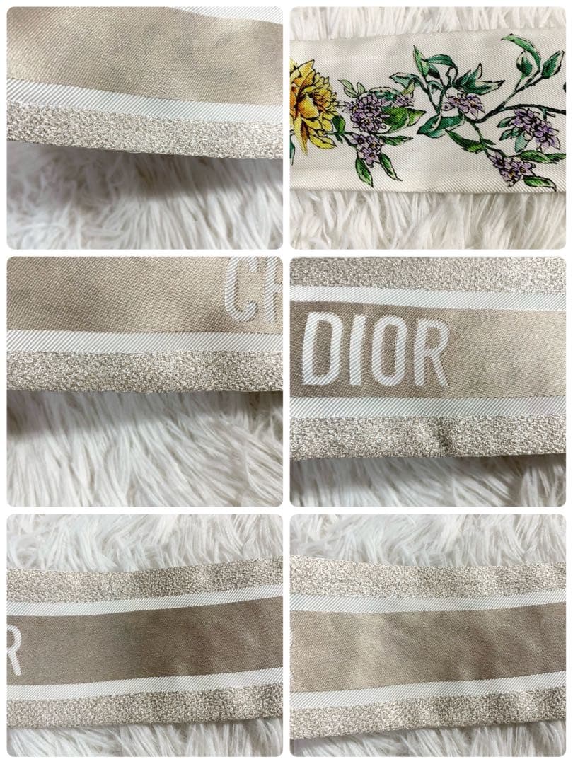 クリスチャンディオール　D-Floral　ミッツァ　フローラル　リボンスカーフ