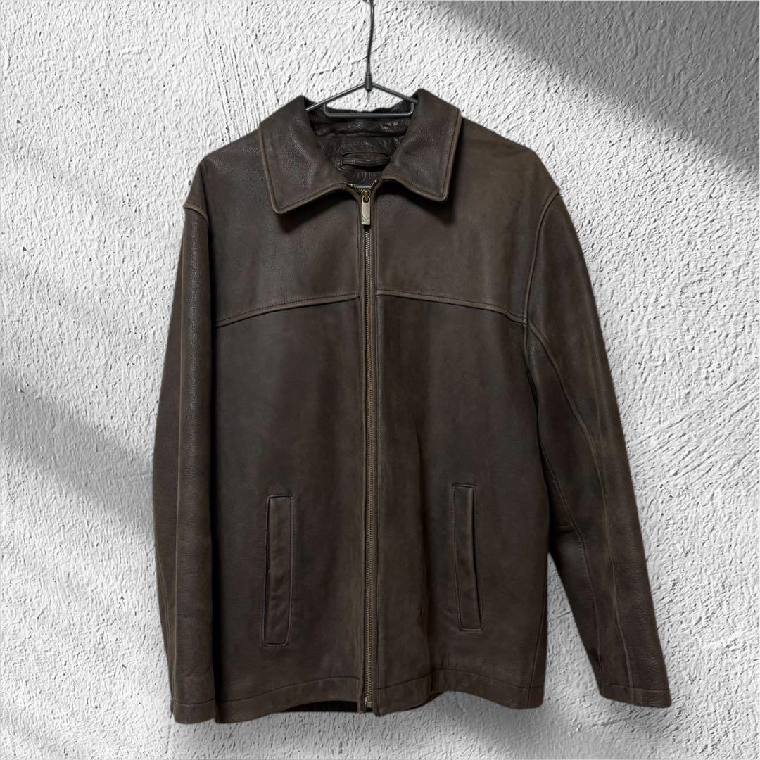 ゆ*め様 old　Eddie Bauer　本革　ブラウン　 レザージャケット　ビ