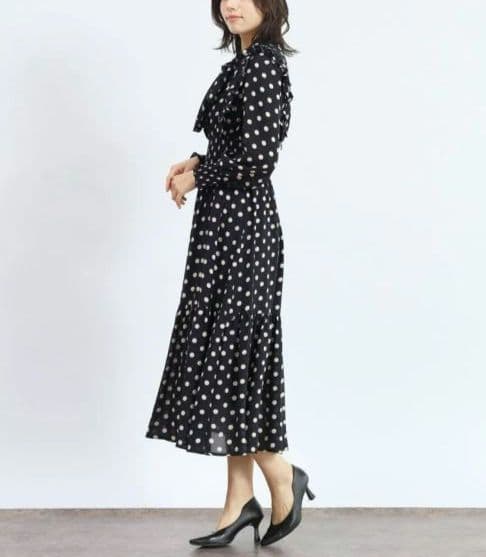 ☆新品、タグ付き☆ FENNEL ドットフレアワンピース ヤマダヤ