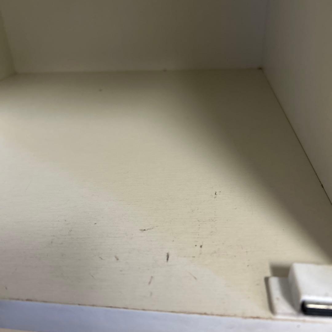 ホワイト 食器棚 二段式 ガラス扉
