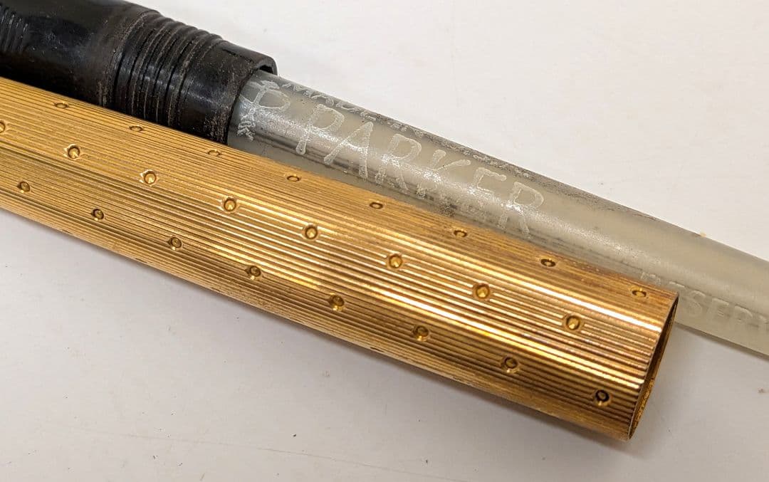 PARKER 20μ 万年筆 MADE IN FRANCE ゴールド×ドット