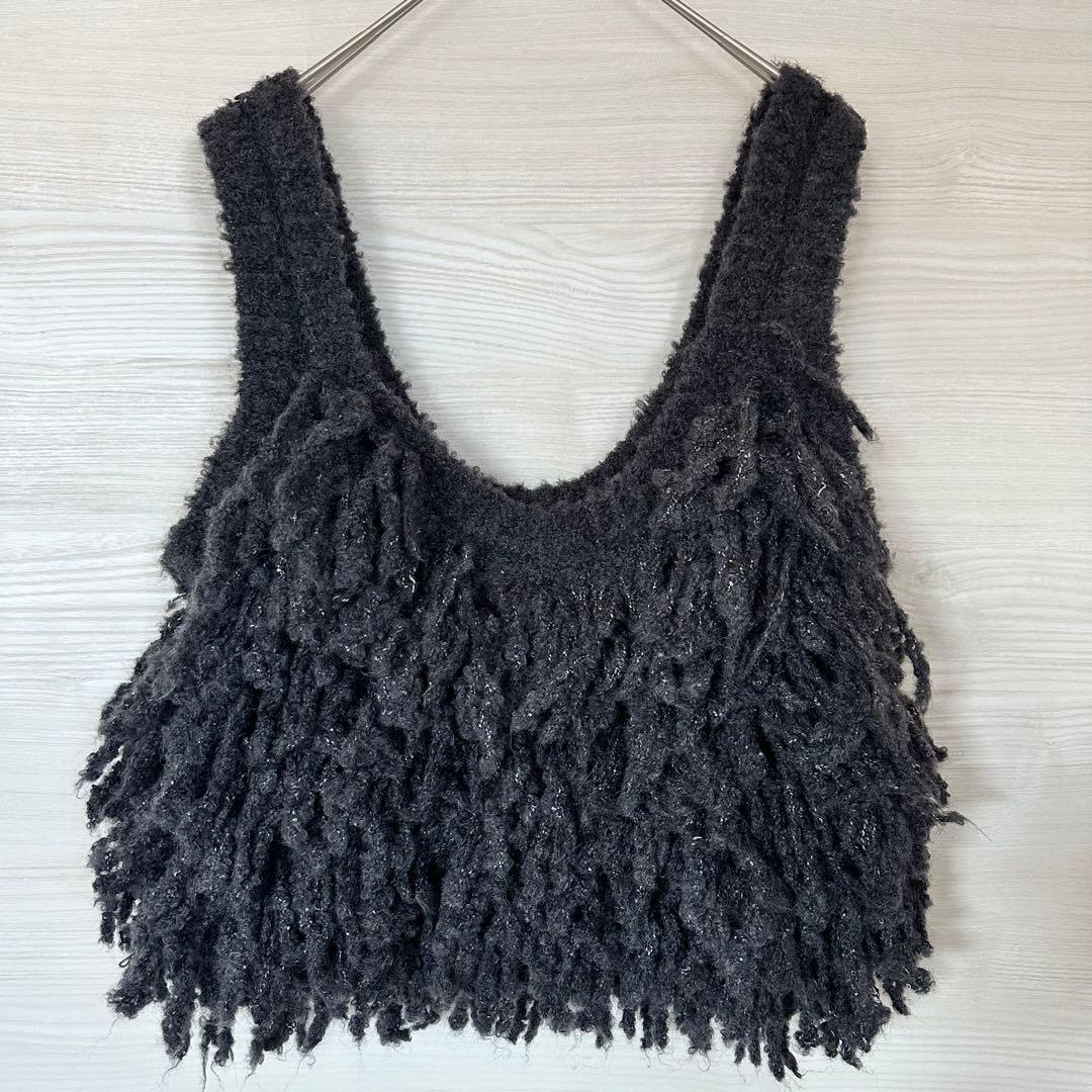anuke Fringe Knit Bustier アンヌーク フリンジビスチェ