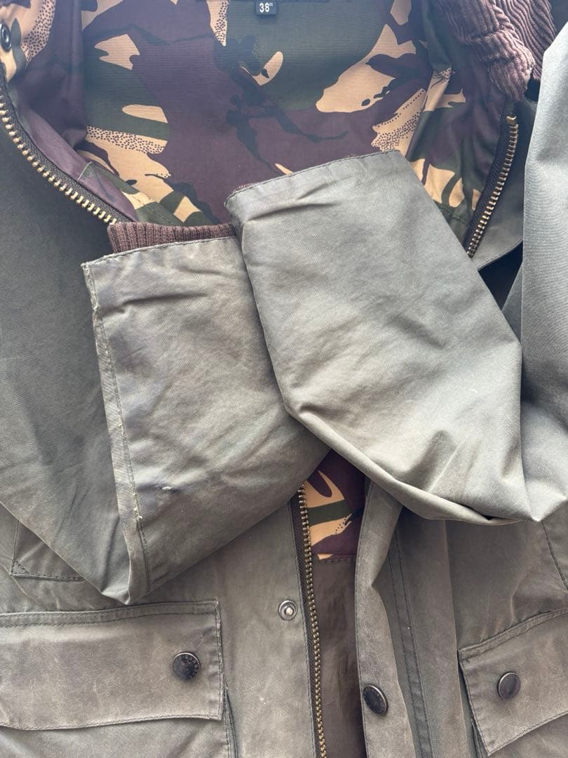 【メンズ】定番Barbour クラシックワックスジャケット オリーブグリーン38