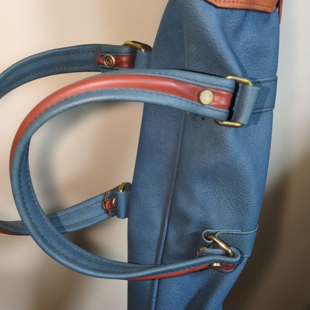 TRUSSARDI ゴルフバッグ 青 キャンバス　↘