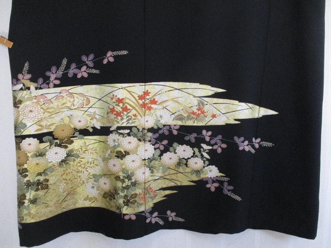 ３Ｌ～４Lサイズ　黒留袖からの着物リメイクドレスです　着丈１２０cm