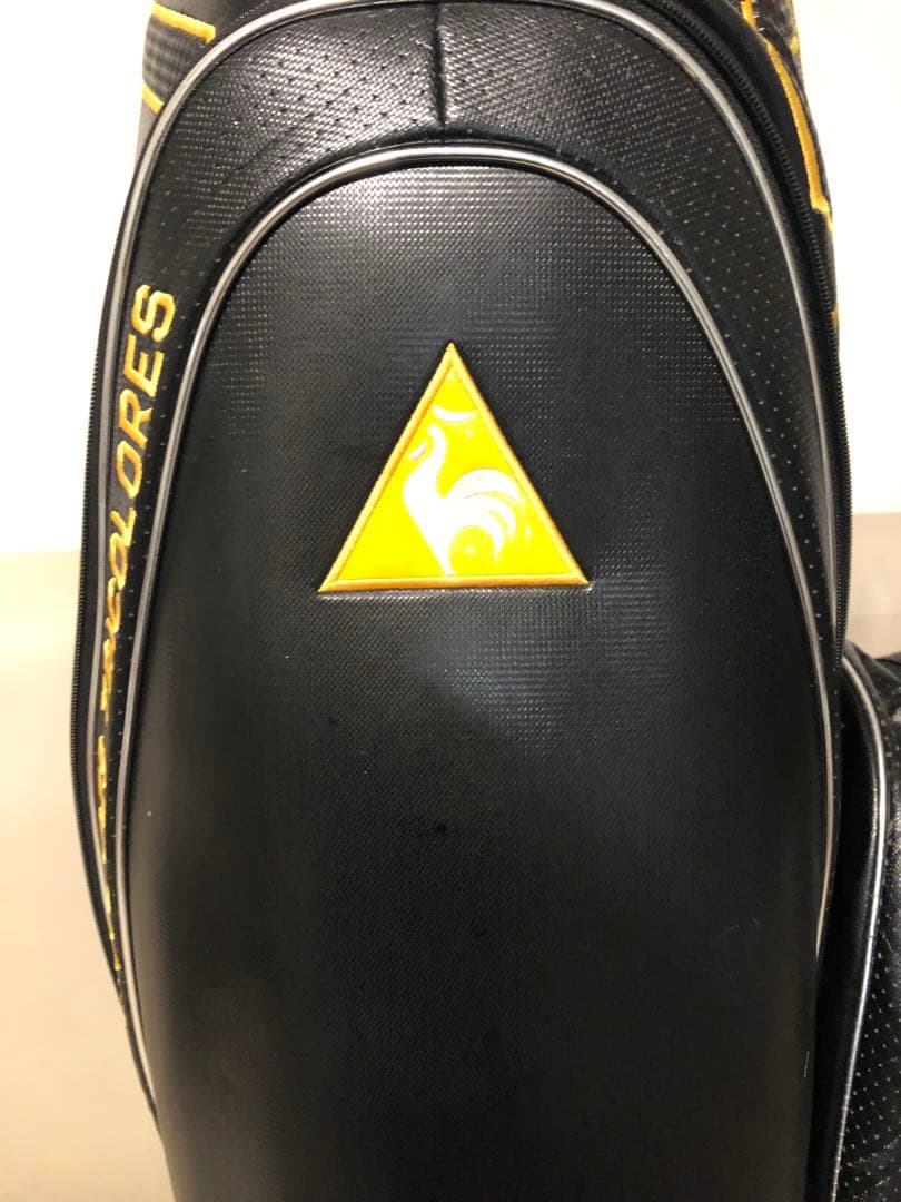 【送料込み】廃盤希少品　le coq sportif ゴルフバッグ　黒　黄色