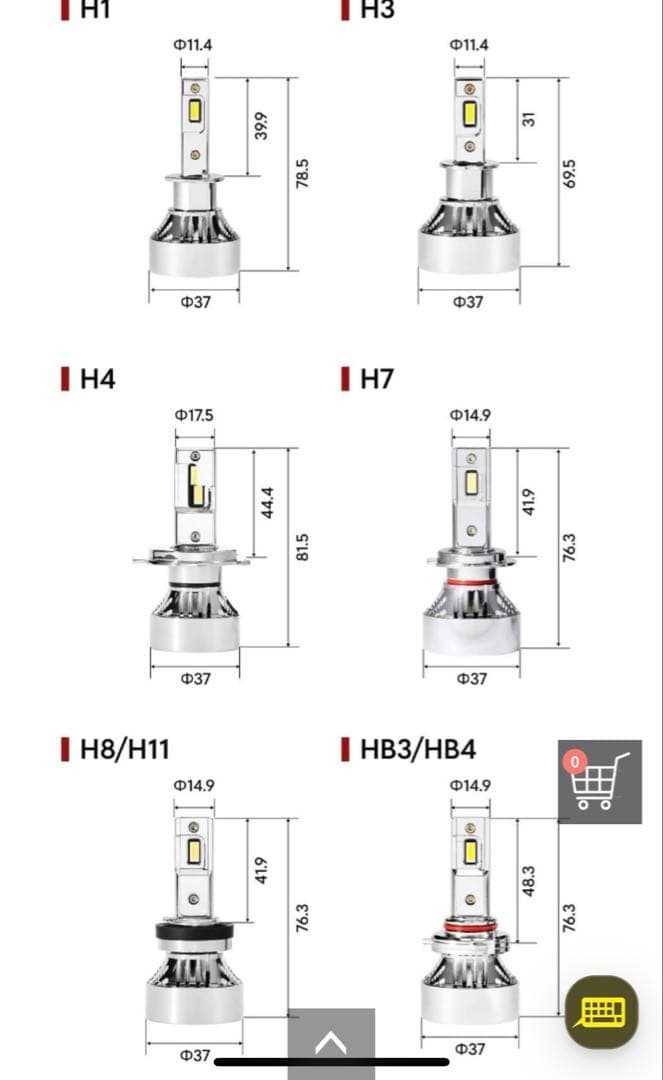 H8.H11.H16 LED ヘッドライト Mシリーズプレミアム 49600cd