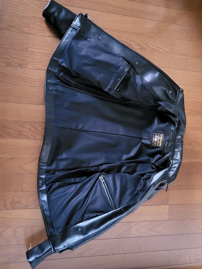 Vanson USA製 レザージャケット シングルライダース 牛革 ブラック