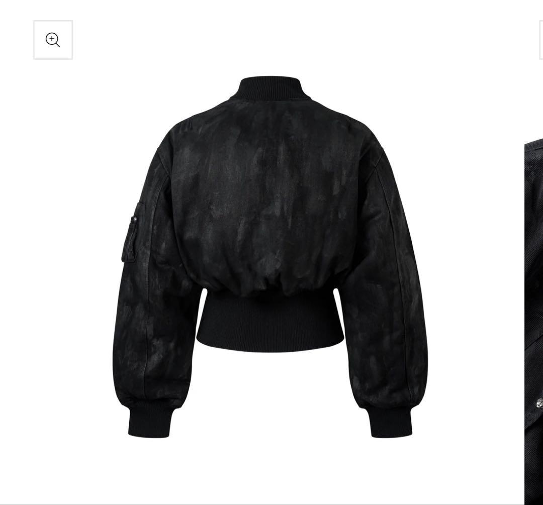 【Uniz】Black Coating Bomber Jacket
