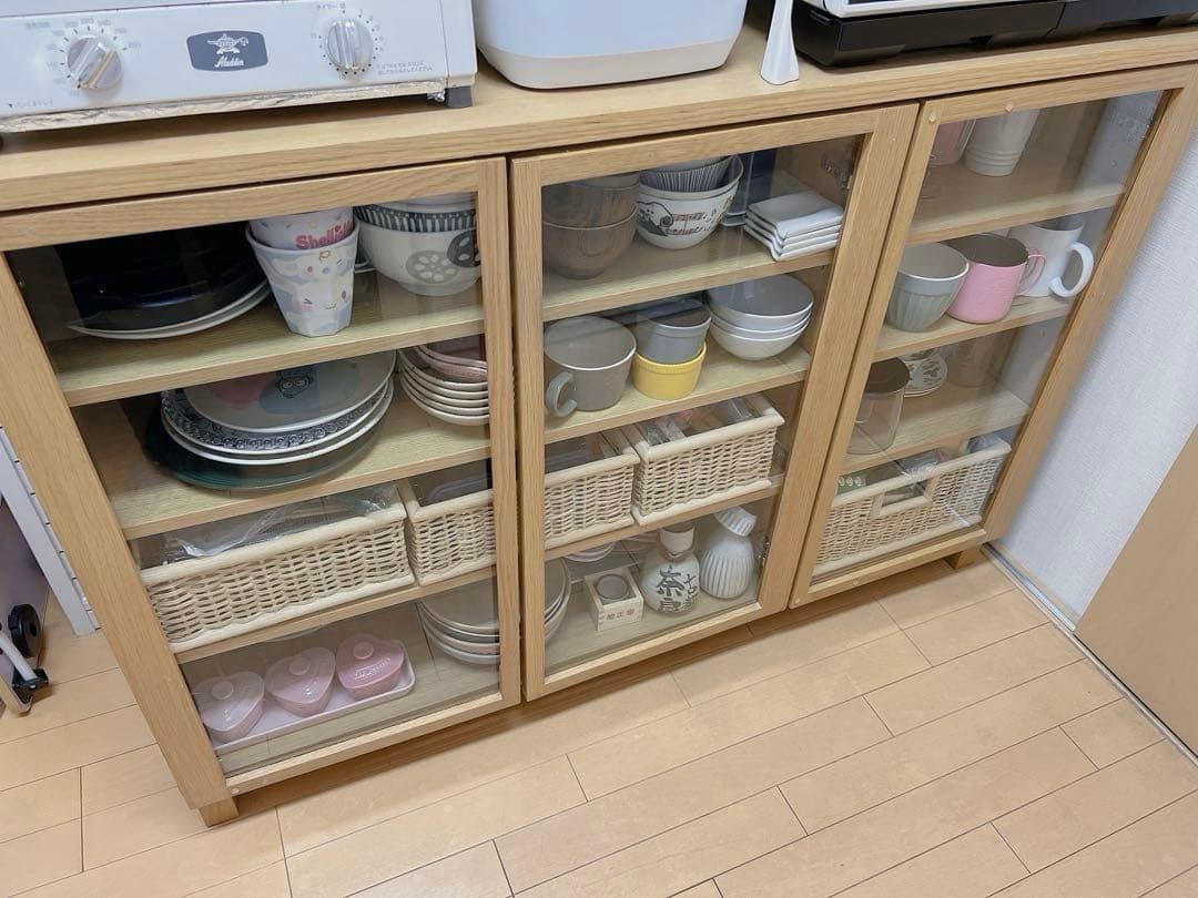 無印良品　食器棚　チェスト　廃盤　ニトリ　IKEA