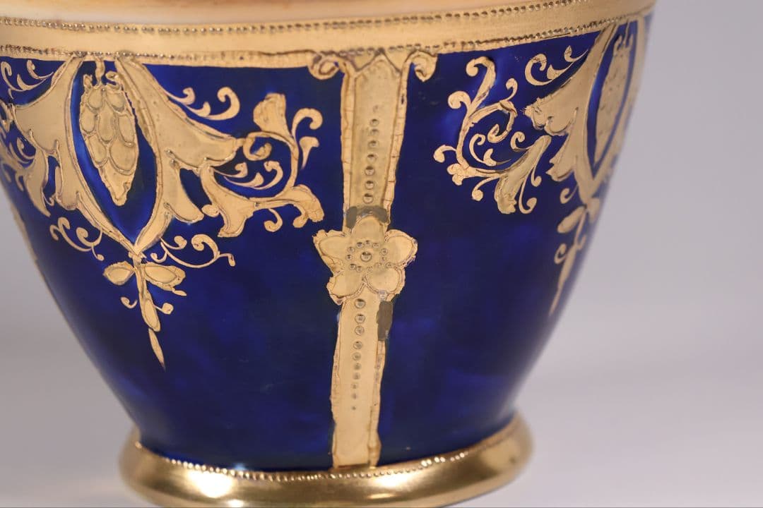 【CM317】オールドノリタケ ラクダ 花瓶 高24.7cm 金盛 明治 花器