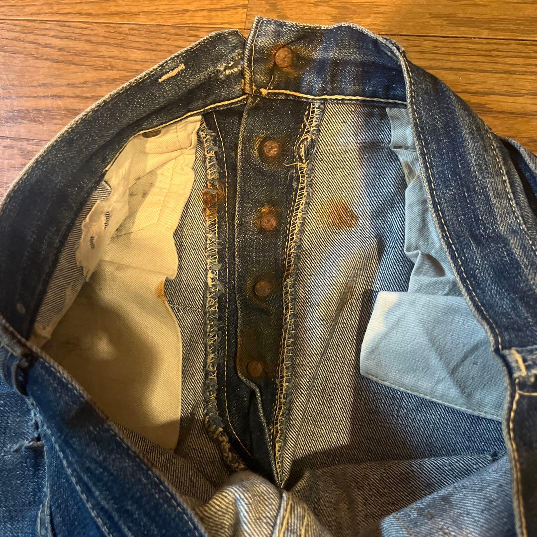 【*パ様 40s? levi's 501xx 革パッチ ビンテージ　ダブルエック