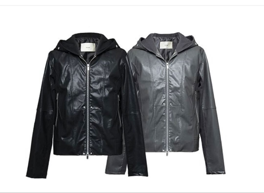 Jentlouis Leather Hooded Jacket（ Lサイズ）