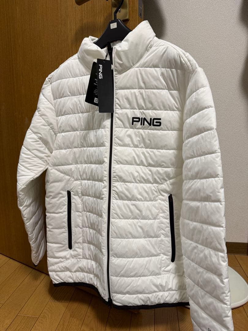 【新品】PING ゴルフ用メンズジャケットLサイズ ホワイト