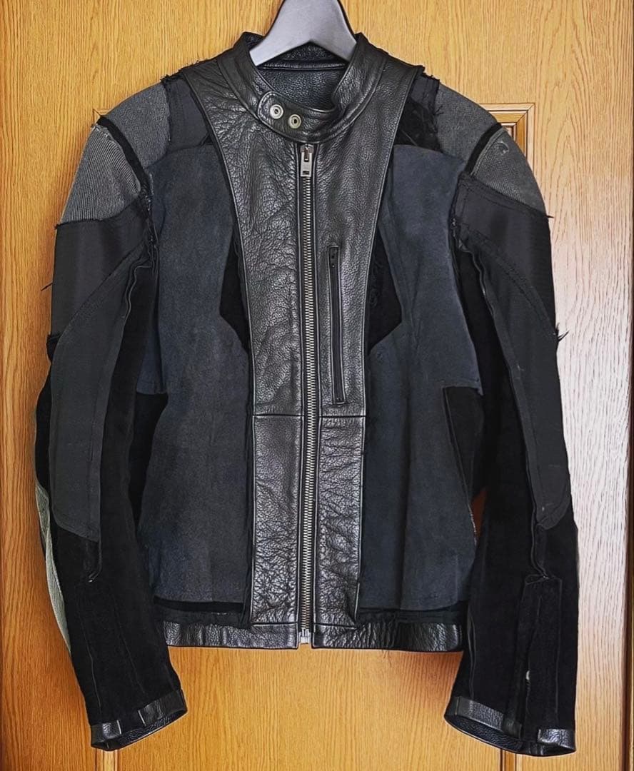 メゾンマルタンマルジェラディスコンストラクテッドbiker jacket