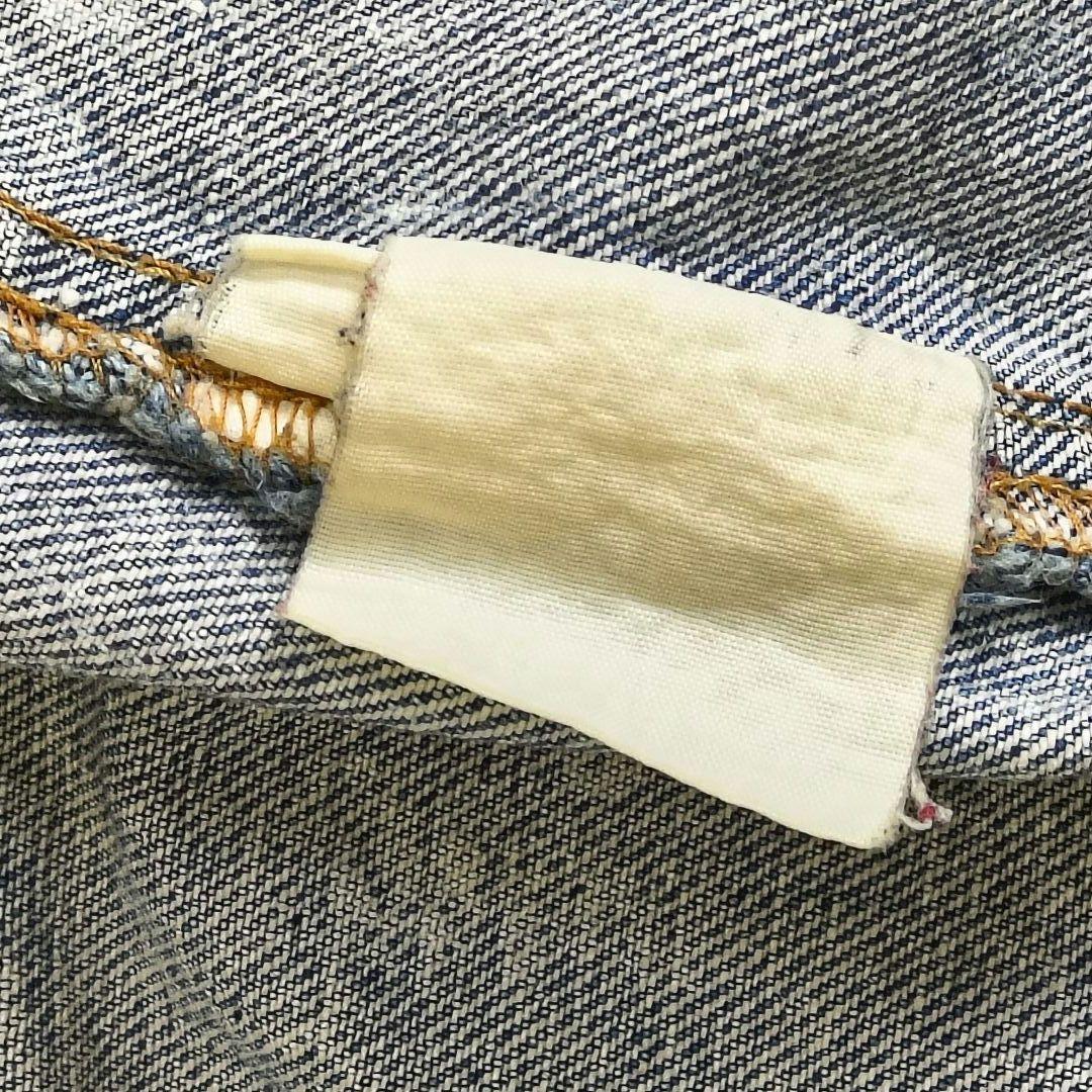 ♠90’ヴィンテージ✨希少品　デニムジャケット　Gジャン　ダメージ　ワッペン　L