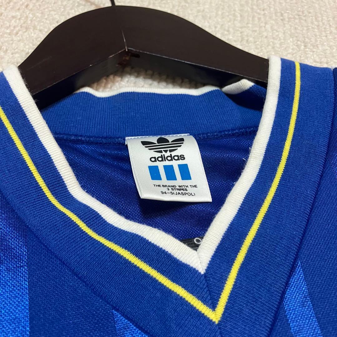 【90s】adidasゲームシャツ長袖　ピケ　ヴィンテージLトレフォイル常田大希