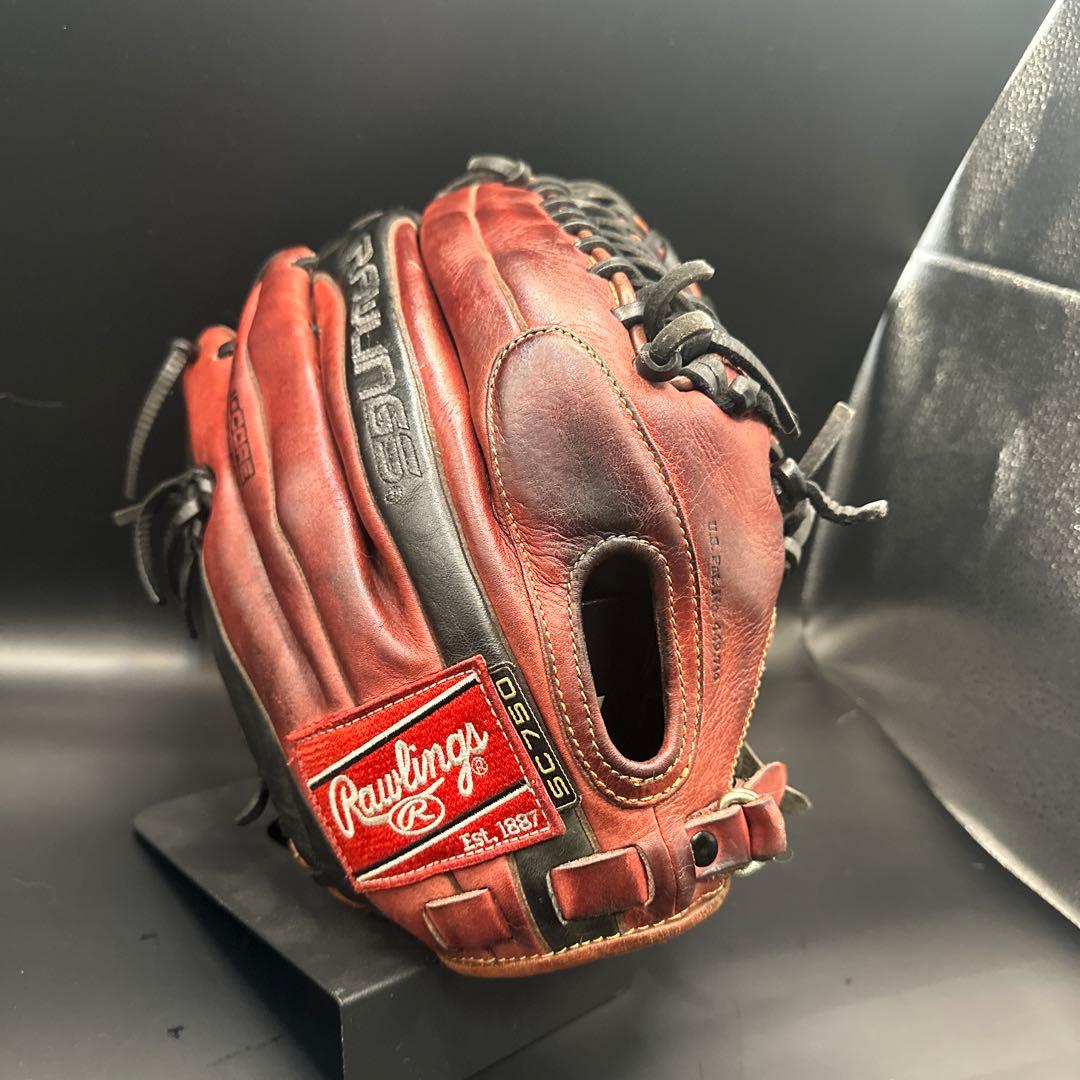 ローリングス　外野手用　グローブ Rawlings DSZ5硬式グローブ赤 黒