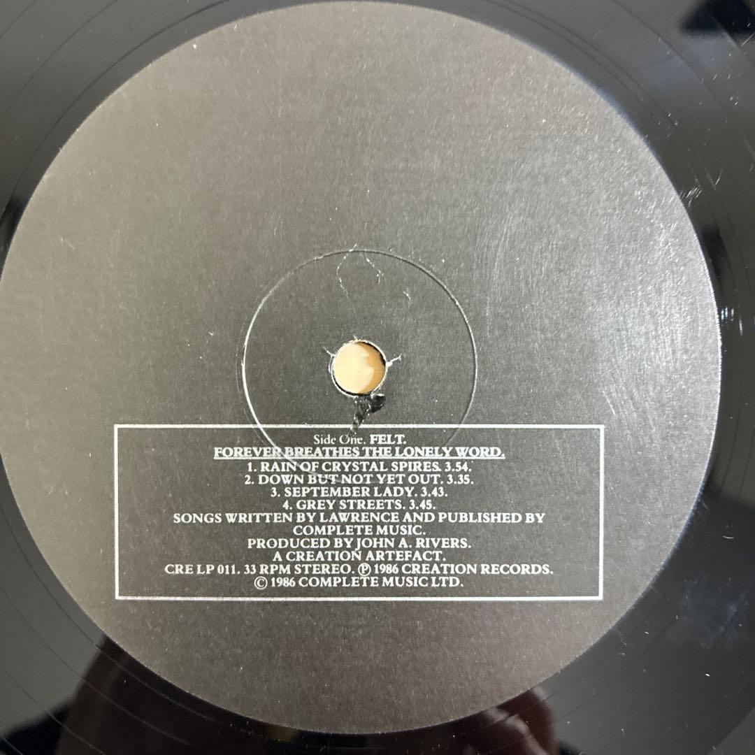 FELT 輸入12inchレコード　1985年