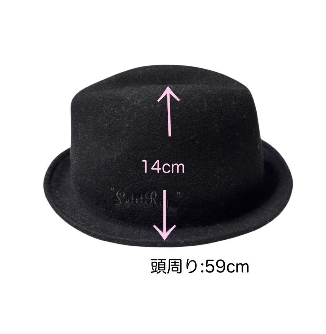 Let it Ride ウール中折れハット　ブラック　レットイットライド ハット