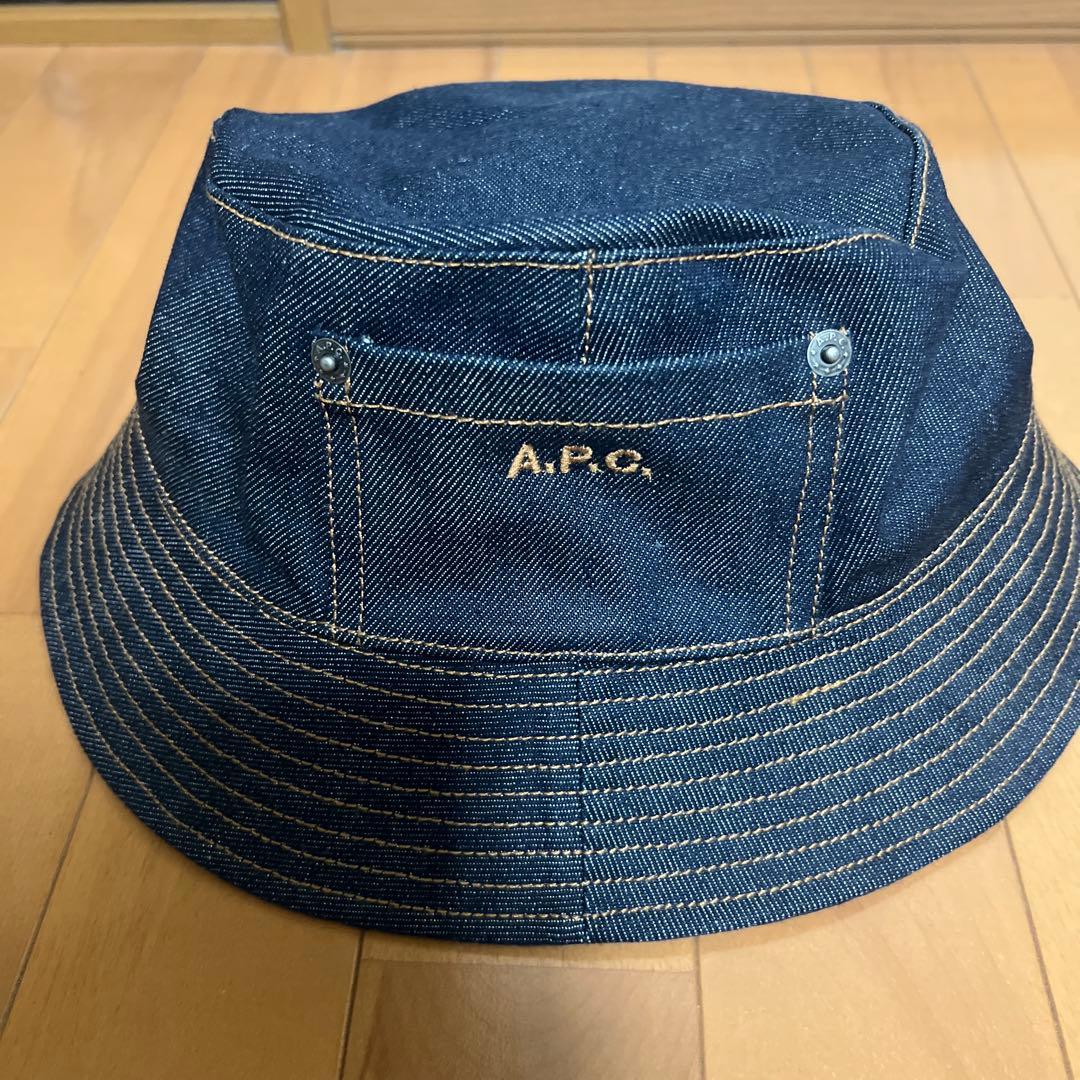 A.P.C.アーペーセーバケットハット帽子デニムユニセックス インディゴ