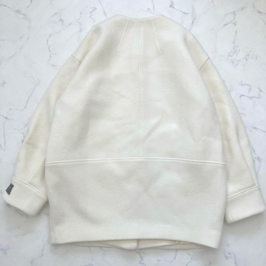 上質✨24AW ナノユニバース ウールカシミヤノーカラーミドル丈コート