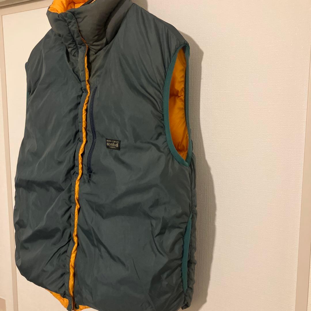 希少　90s montbell モンベル ダウンベスト リバーシブル