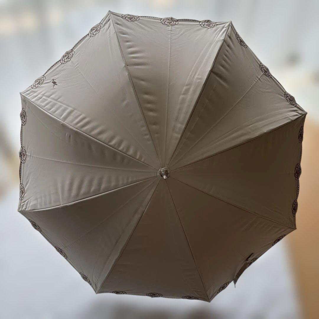 未使用品　イブサンローラン　日傘　雨晴れ兼用　柔らかいアイボリー