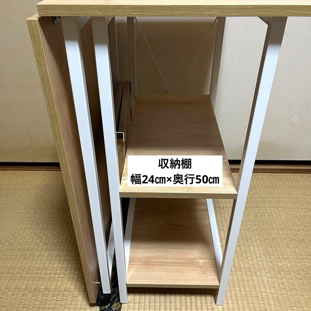 折りたたみパソコンデスク　作業台　勉強机 （色: ナチュラル）