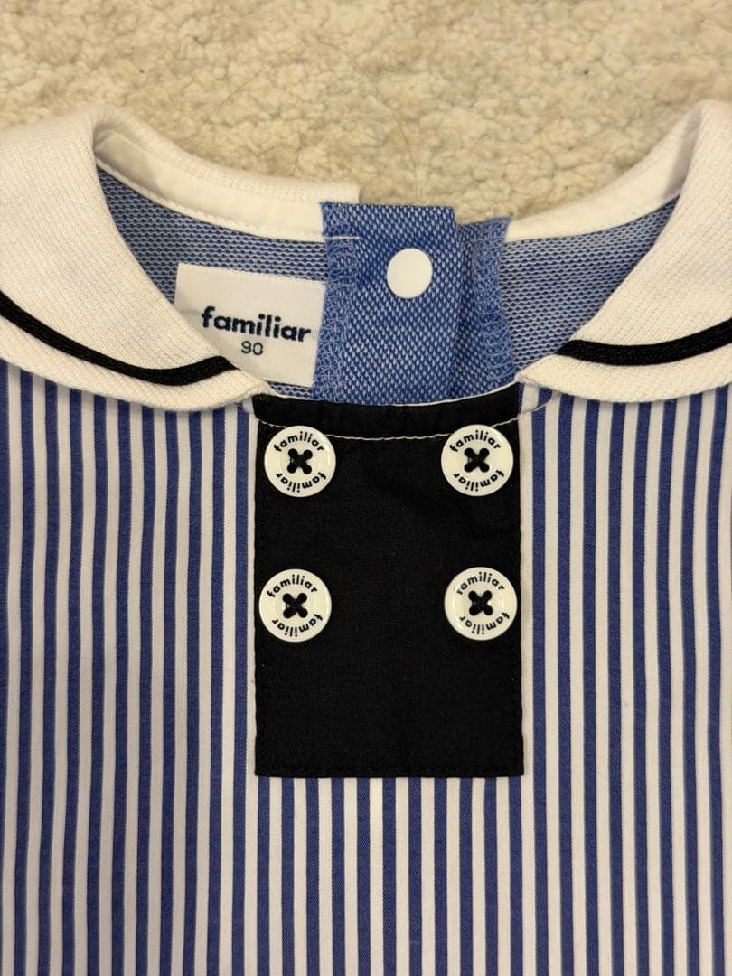 familiar クマ刺繍 Tシャツ 90cm セーラー