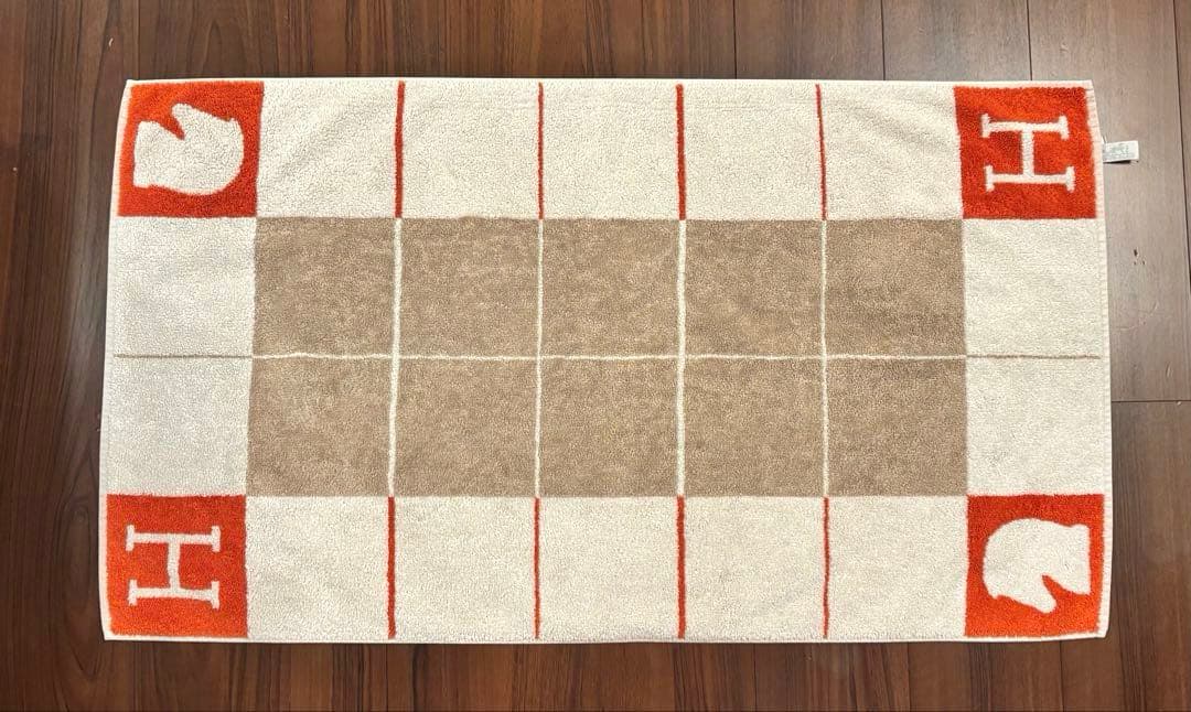 HERMES エルメス タオル アヴァロン レッド 大きめ 54㎝×94cm